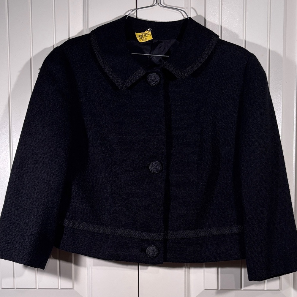 Tailored Black Classic Chic Vintage Jacket